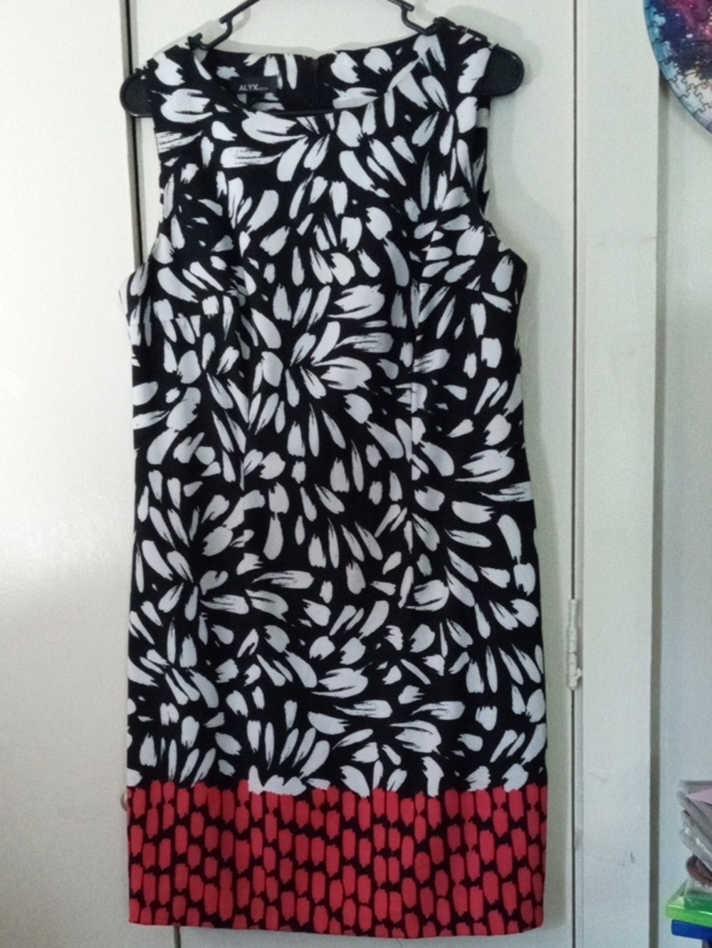 ALYX Brushstroke Paint Swatch Color Switch Sleeveless Sheath Dress Size 12
